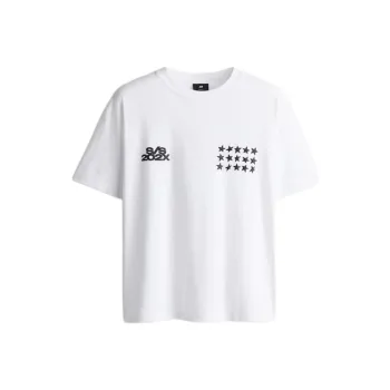 H&M T Shirts Men White/Stars