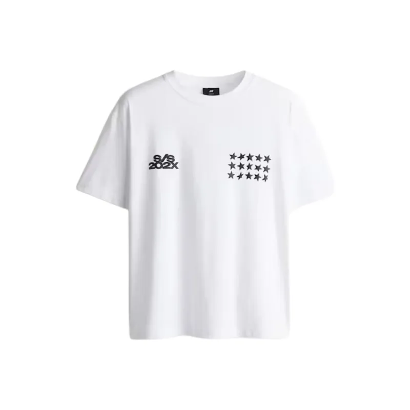 H&M T Shirts Men White/Stars-0