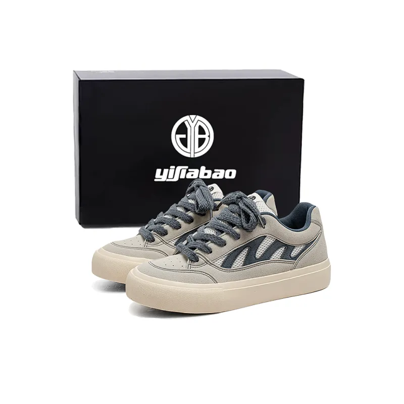 Yi Jiabao Slip Resistant Impact Resistance Wear Resistant Low Top Skateboard Shoes Men's-0
