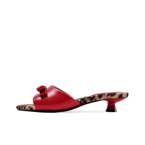 CICIFOR Slide Slippers Women's Cherry Red