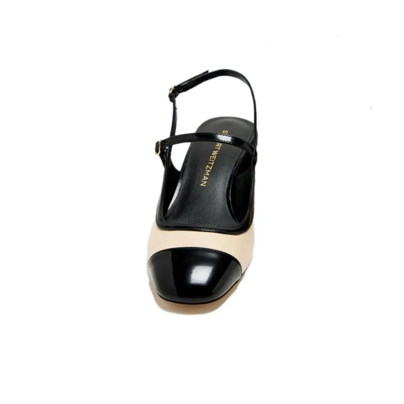 Stuart Weitzman/SW Maeve Block Heel High Heels 3.5cm Women's Beige-3