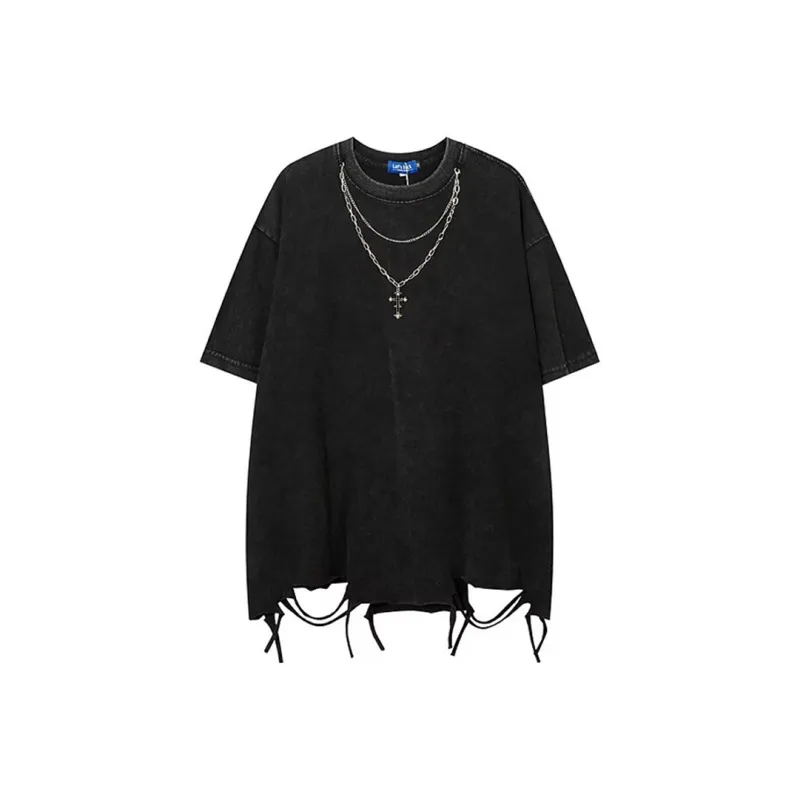 PAINT STAIN Minimalist Style Versatile T Shirt Men's-13