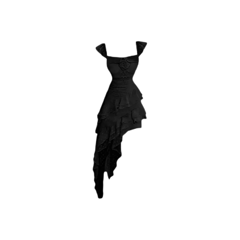 PAIN OR PLEASURE Slip Dresses Women's Black-1