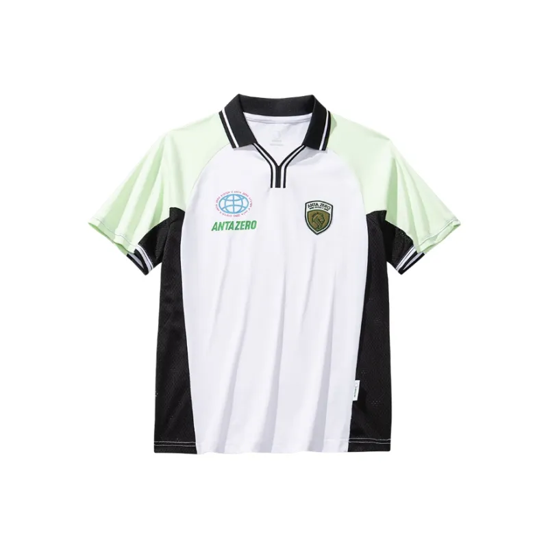 Anta Outdoor Collection T Shirt Men's Pure White/Azure Green/Basic Black-0
