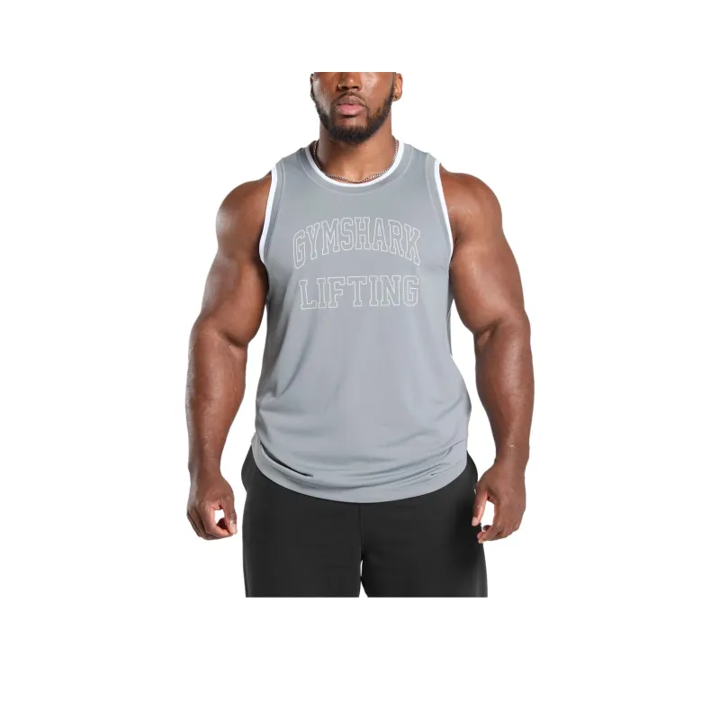 GYMSHARK Tank Top Men's Denim Gray-0