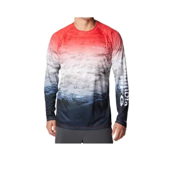 Columbia PFG Super Terminal Tackle T-Shirt Men's Red Firework