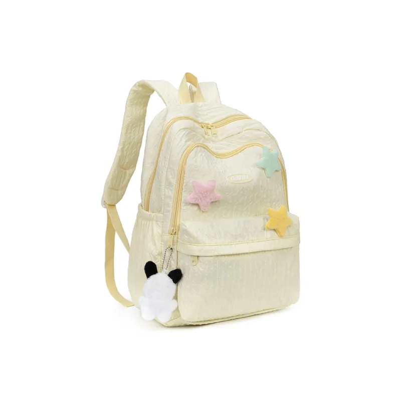 UNITE STAR Polyester Backpack Medium Size Women's White/Pink/Black/Yellow/Green-14