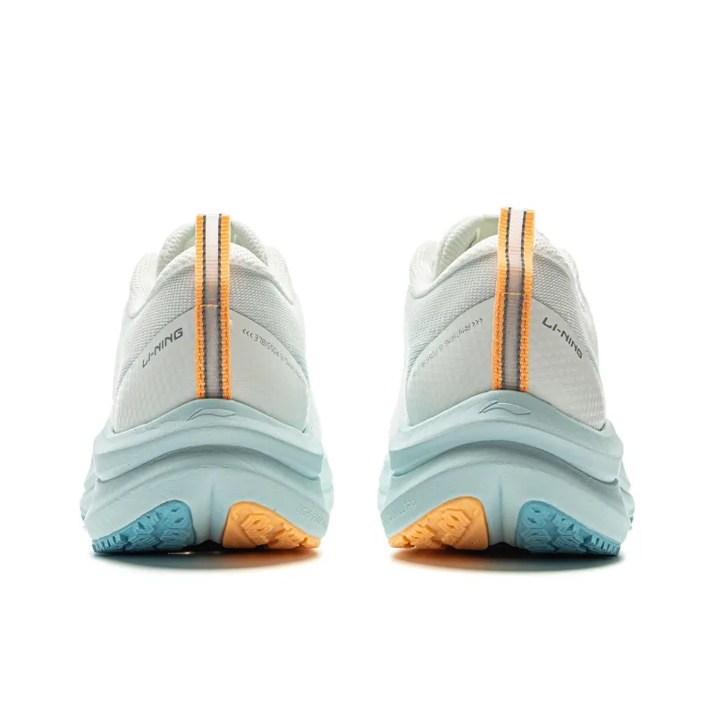 LiNing Red Hare 8 Slip Resistant Breathable Low Top Training Racing Running Shoes Women's White Blue-5