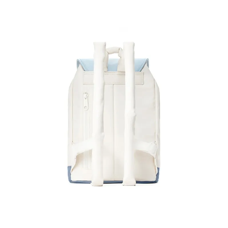MR.ACE HOMME Nylon Fabric Backpack Small Size Unisex Cream White/Light Gray Green/Dusty Pink-15