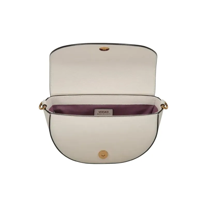 FANSIZHE Calfskin Saddle Bag Crossbody Bag Women's White-3