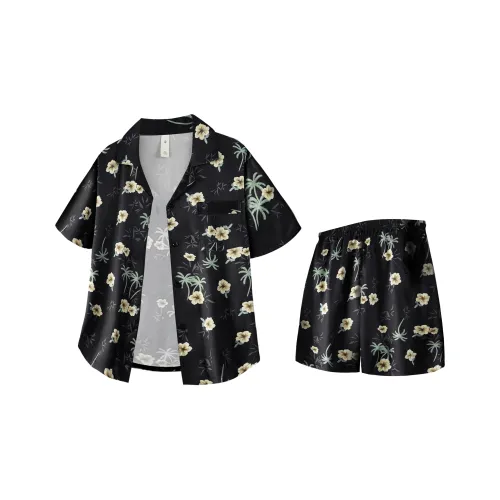 Qiao Ni Tong Pajama Set Men's Night Shadow Coconut Blossom