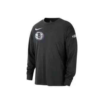 Nike Brooklyn Nets Courtside City Edition Men's Nike Nba Max90 Long Sleeve T Shirt
