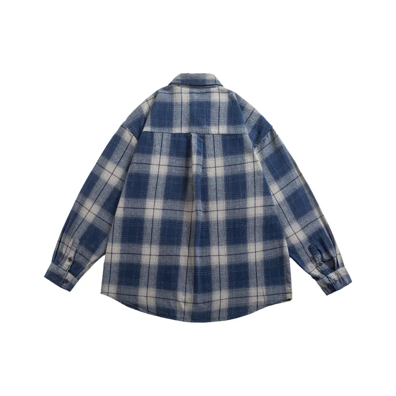 HOKLV Shirts Unisex Green Plaid-1