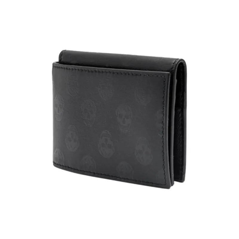Alexander McQueen Calfskin Wallet Men's Black-1