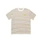Standard White Black Stripes Print
