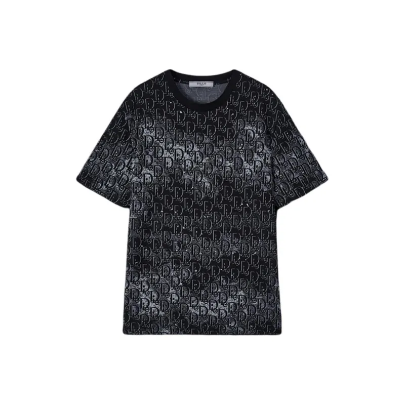 DILLO T Shirt Men's Black And Gray Letters-0