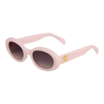 CELINE Acetate Oval Sunglasses Women's Pink