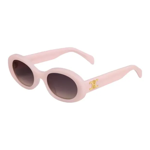 CELINE Acetate Oval Sunglasses Women's Pink