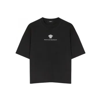 VERSACE Medusa Milano Embroidered Crewneck T Shirt