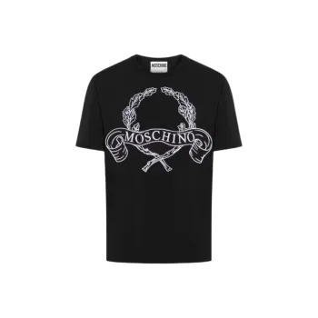 MOSCHINO Laurel Embroidered Crewneck T Shirt