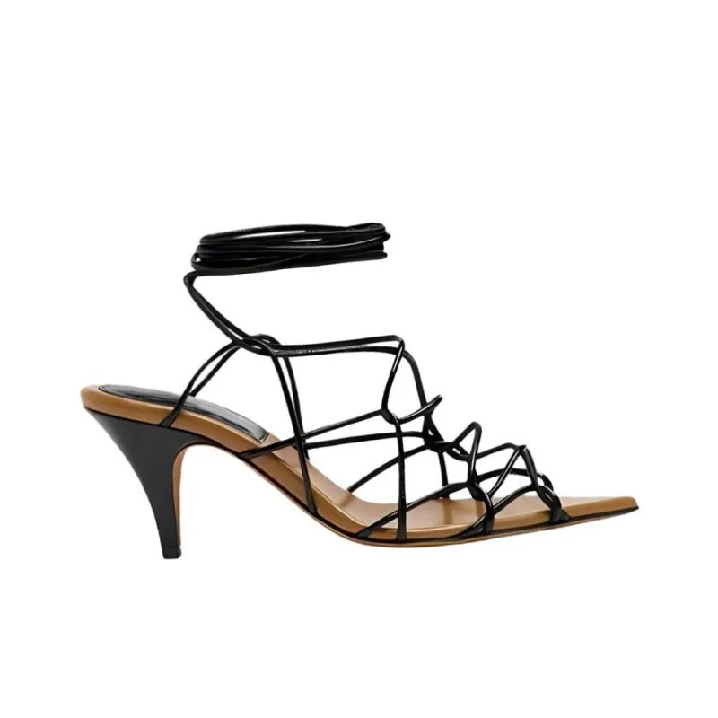 KHAITE Arden Strap Sandals 7.5cm Women's Black-1