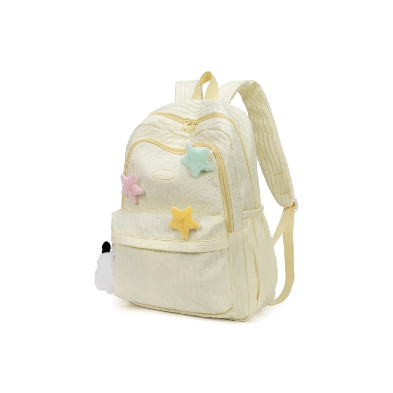UNITE STAR Polyester Backpack Medium Size Women's White/Pink/Black/Yellow/Green-13