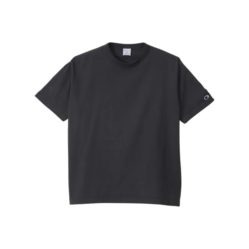 Champion SS24 Drop Shoulder Sleeve T-Shirt Unisex Beige Black-0