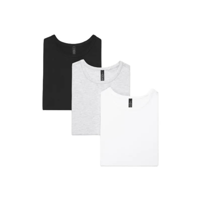 Lululemon T Shirts Men 3 Pack White+Gray+Black-0