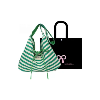 HACIN Canvas Shoulder Bag Canvas Bag Regular Women's Red/Green/Blue