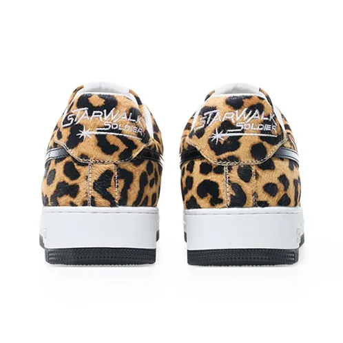 Starwalk Soldier Quick Dry Wear Resistant Lightweight Breathable Low Top Skateboard Shoes Unisex Leopard Print-10