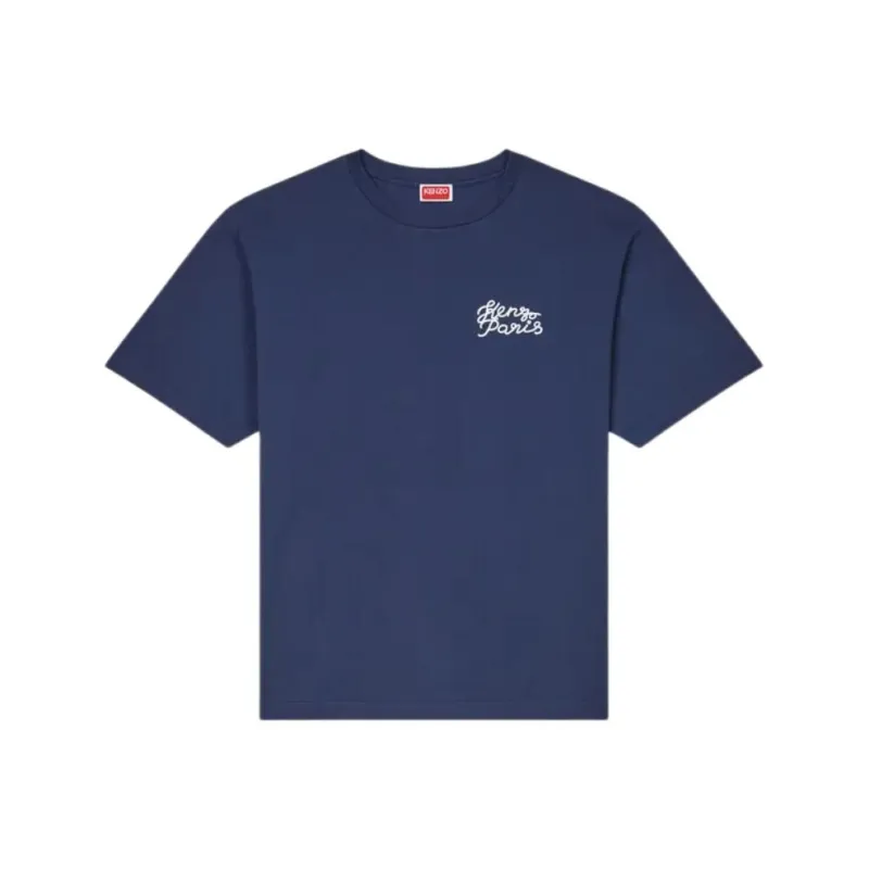 KENZO Heart Embroidered Oversized T Shirt-0