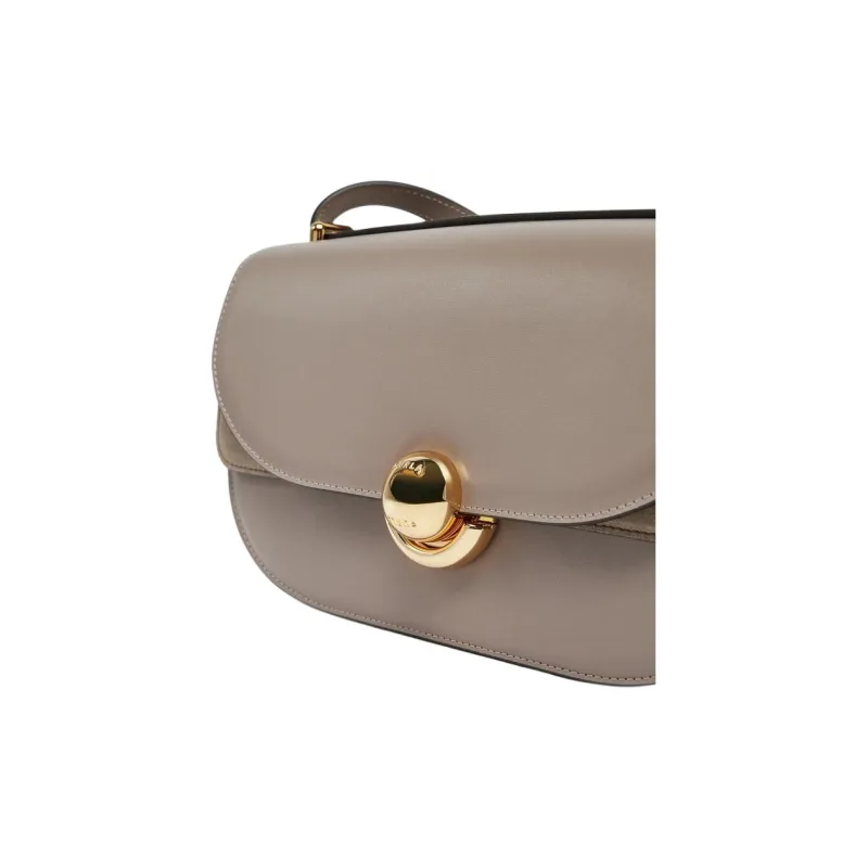 Furla Grain Leather Shoulder Bag Women's Brown-2