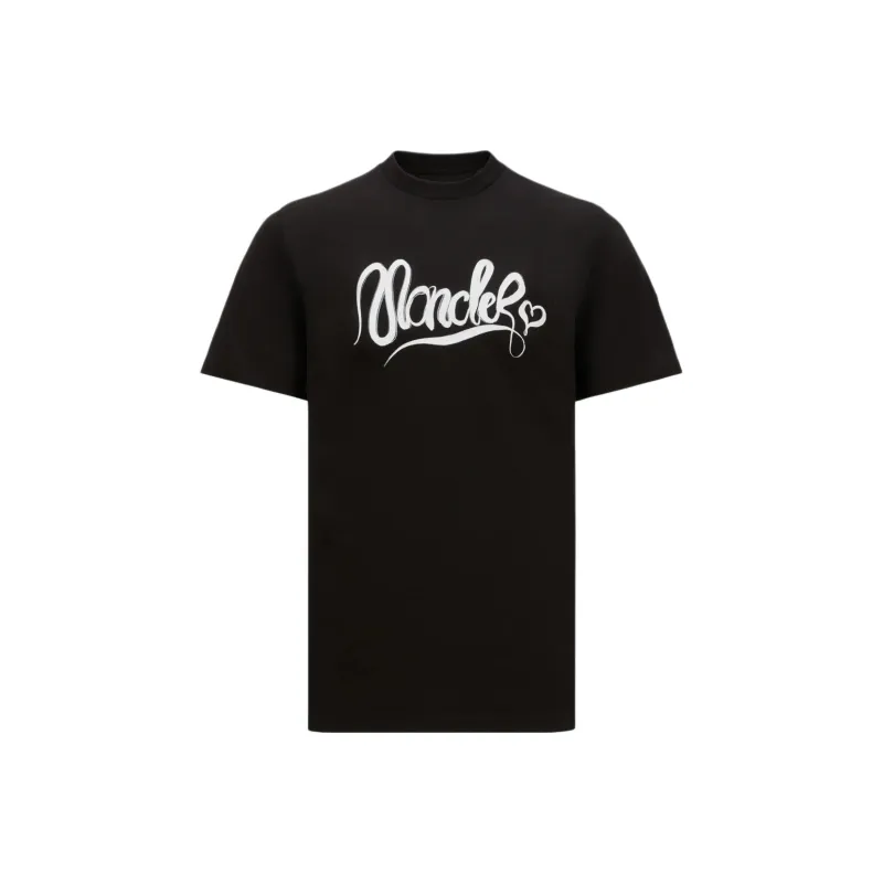 Moncler Calligraphy Logo Cotton T shirt-0