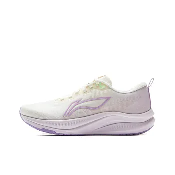 LiNing Red Hare 8 Slip Resistant Breathable Low Top Training Racing Running Shoes Women's White Purple