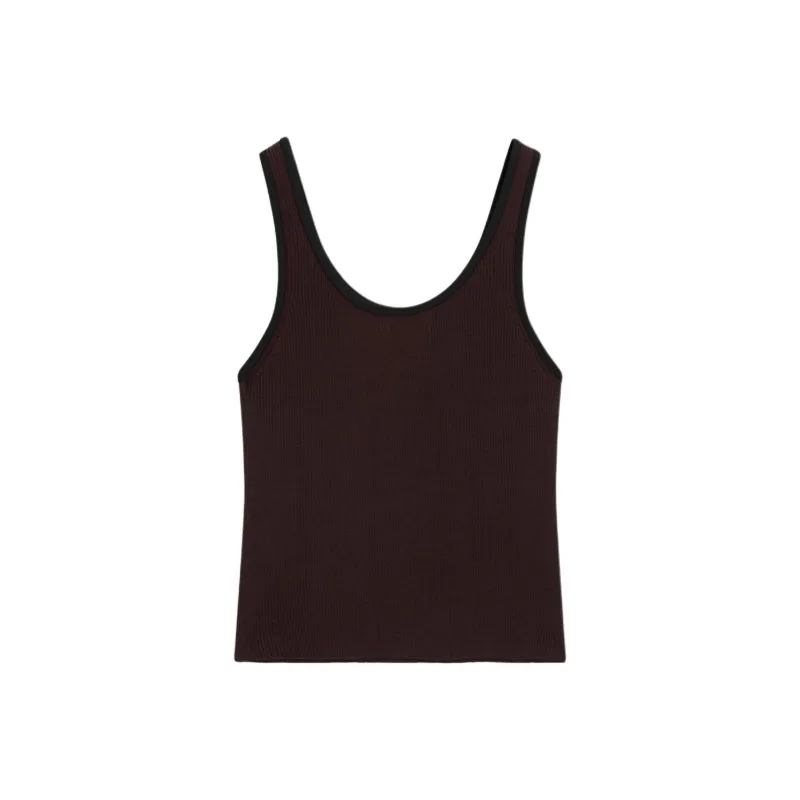 Massimo Dutti Tank Tops Women's Brown-1