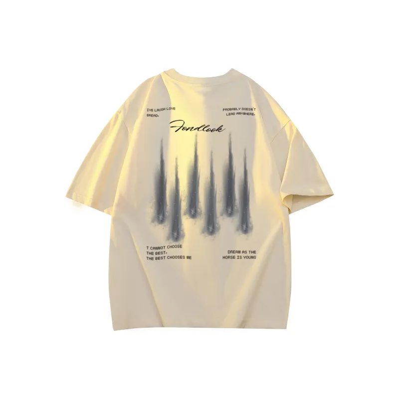 FONDLOOK T Shirt Unisex Upgraded Creamy Apricot-9
