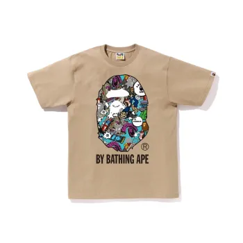 A BATHING APE Comic Art Ape Head Tee