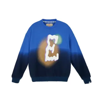 PROS BY CH Crew Neck Loose Fit Regular Sweatshirt Unisex Navy Blue