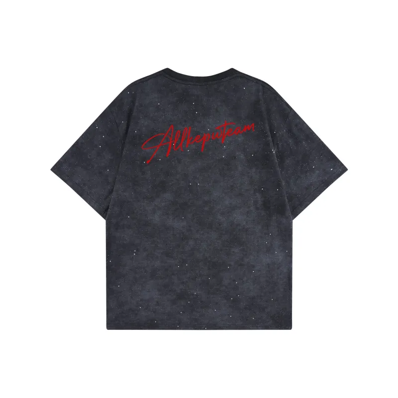 Kepu T-Shirt Unisex Navy Blue With Red Print-4