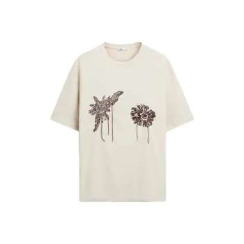 ZARA T-Shirts Men Tan