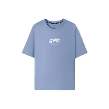 Skechers T Shirt Unisex Slate Denim Blue