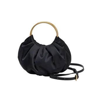 URBAN REVIVO Fabric One Shoulder Handbag Medium Size Women's Black