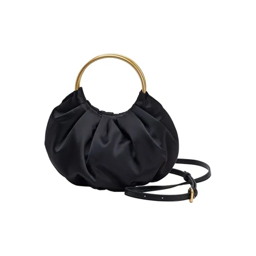 URBAN REVIVO Fabric One Shoulder Handbag Medium Size Women's Black