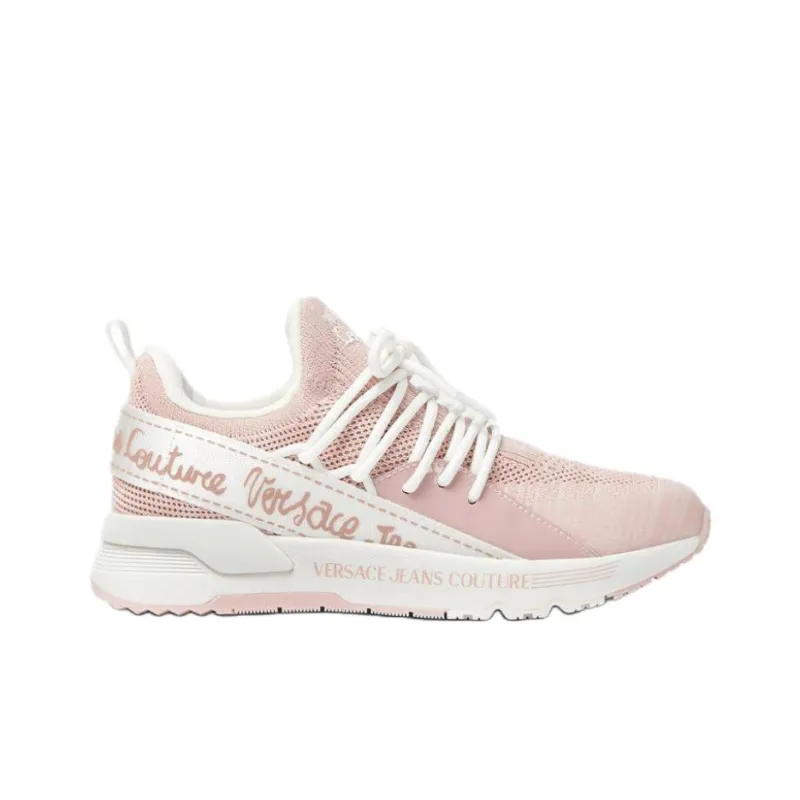 VERSACE JEANS COUTURE LOGO DYNAMIC Low Top Casual Shoes Women's Pink-1