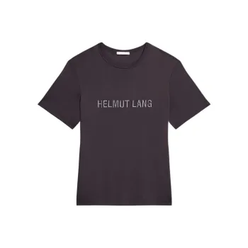 Helmut Lang Logo Embroidered Crewneck T Shirt