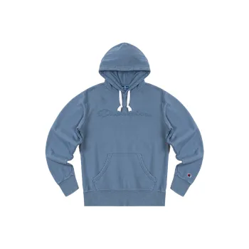 Champion Hooded Loose Fit Regular Sweatshirt Unisex Light Blue