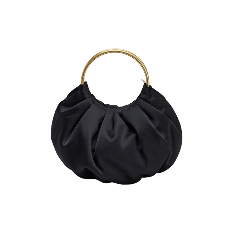 URBAN REVIVO Fabric One Shoulder Handbag Medium Size Women's Black-2