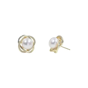 Ancient Jewelry Pearl Stud Earrings Women's