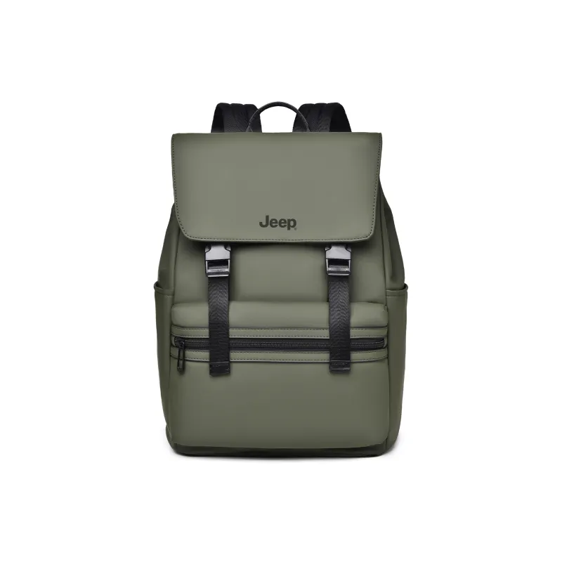 Jeep Membrana Dermalis Commute Students Laptop Bag Backpack, Regular Unisex Black/Gray/Green-10