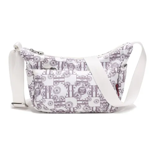 FIDO DIDO Waterproof Fabric Shoulder Bag, Crossbody Bag Small Size Women's Ecru, Blue